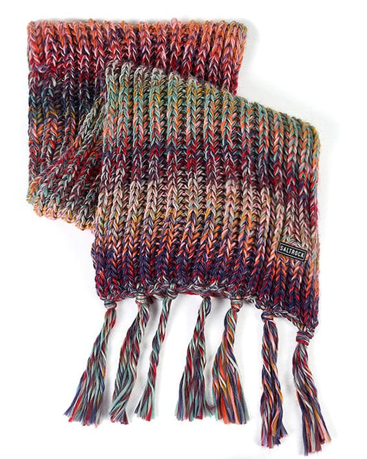 A Surprise - Chunky Scarf - Multi with Saltrock branding.