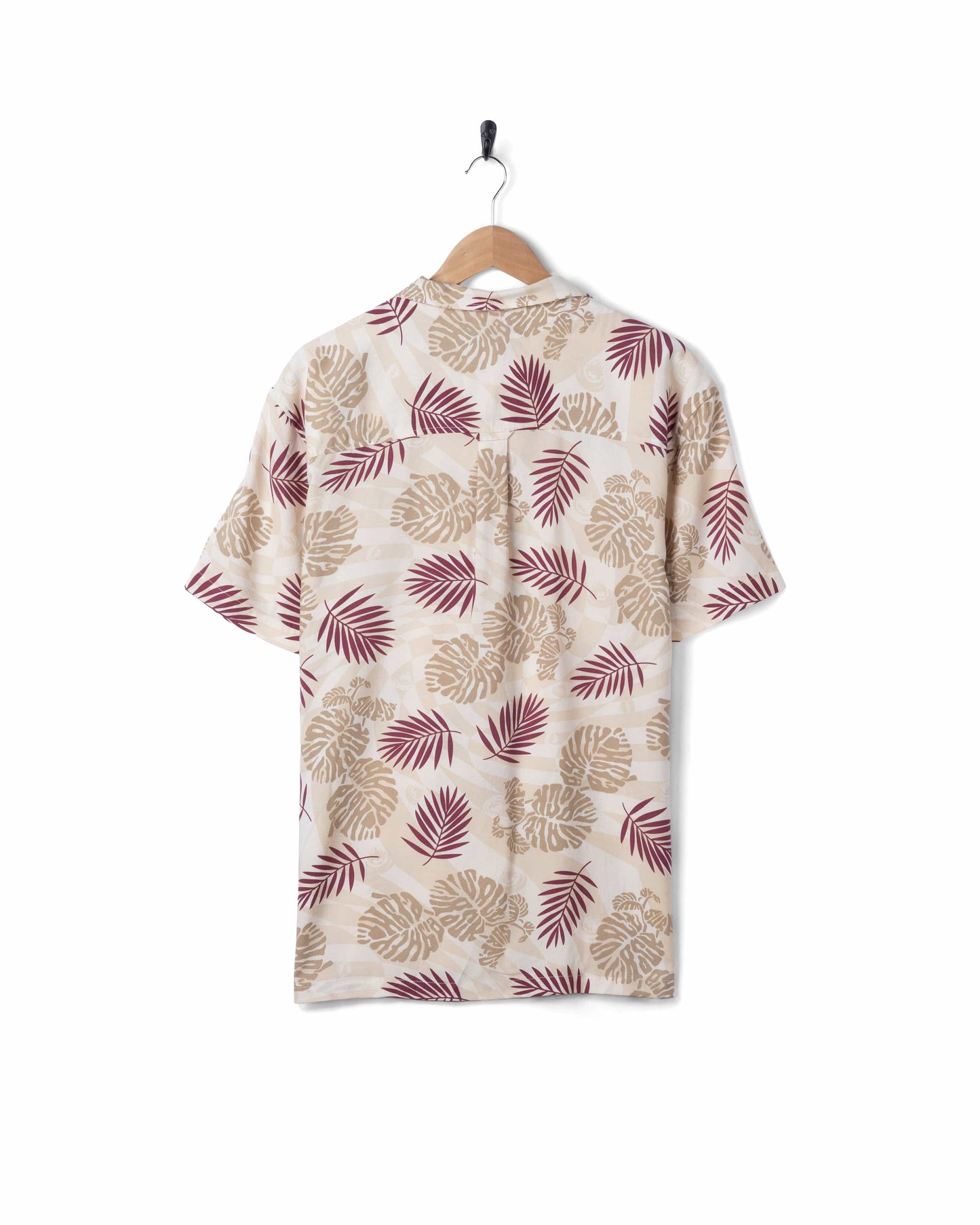 Warp Surf Resort Mens Oversized Short Sleeve Shirt in Cream