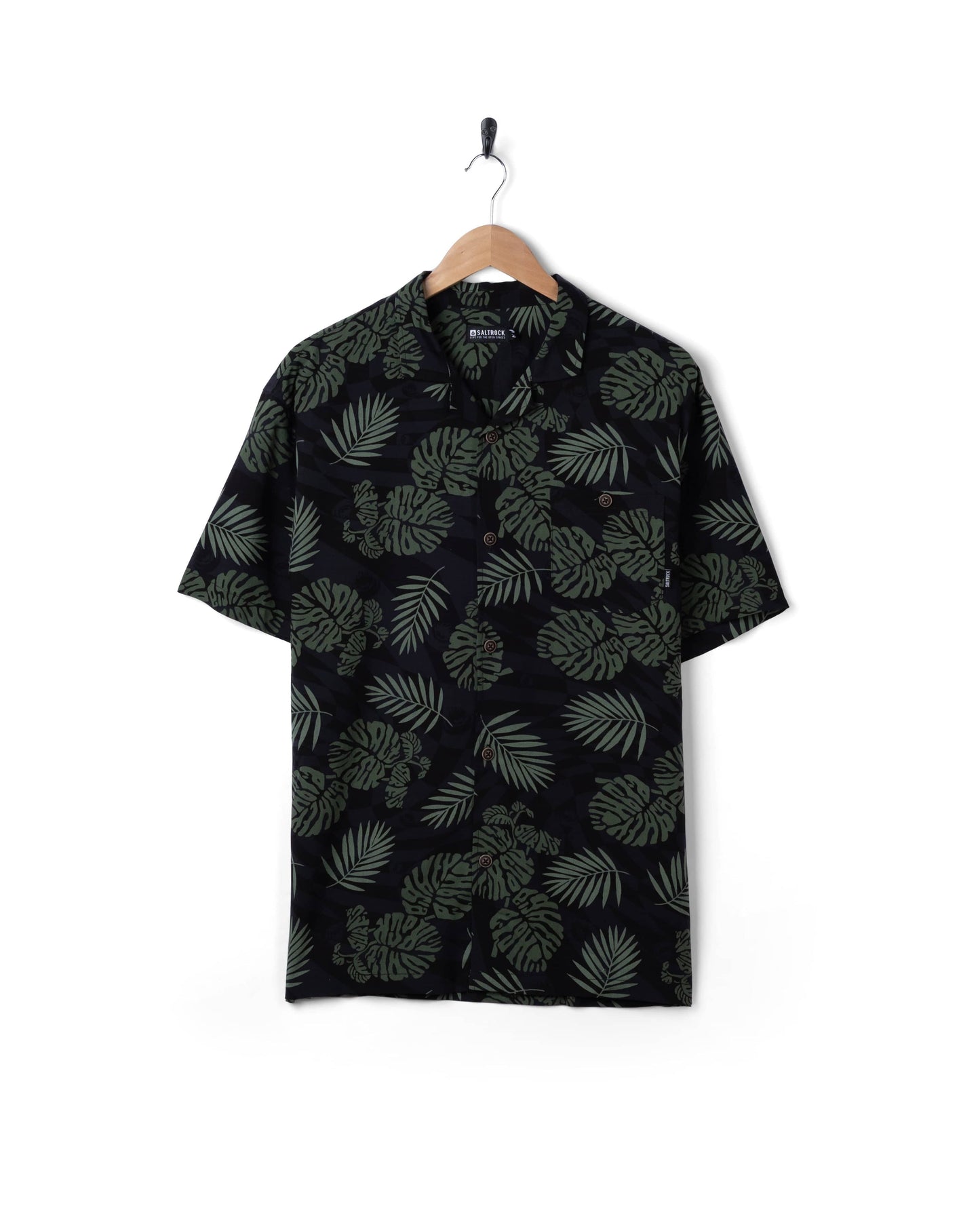 Warp Surf Resort Mens Oversized Short Sleeve Shirt in Dark Grey