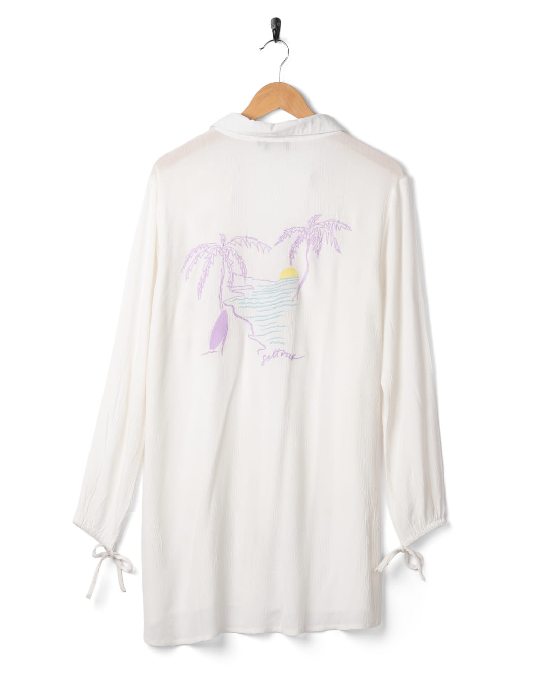 Saltwater Womens Oversize Beach Shirt in Cream