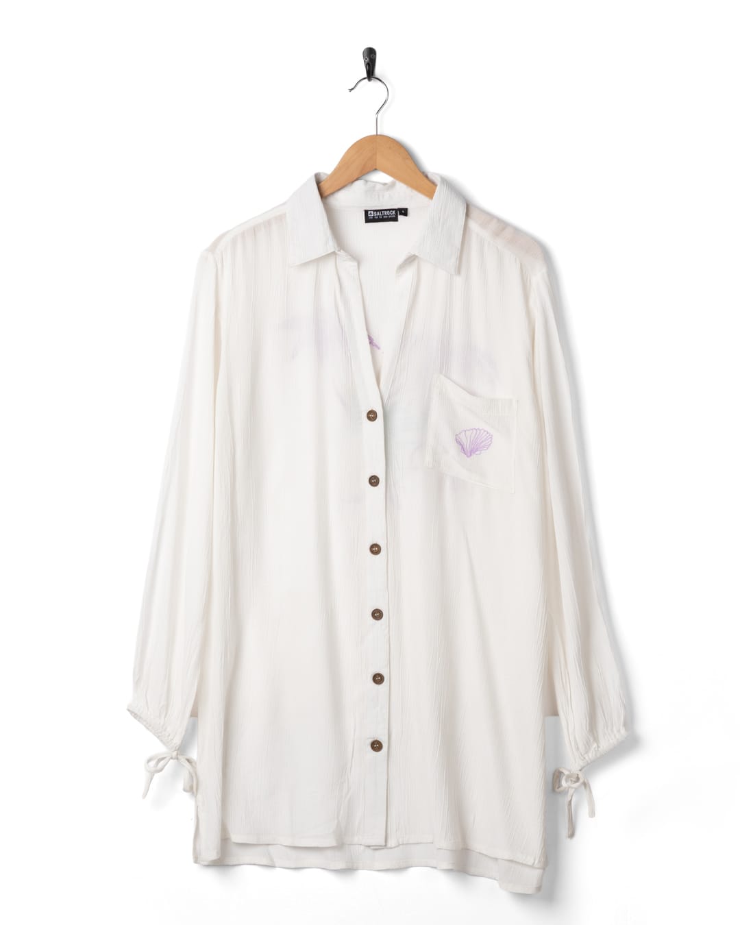 Saltwater Womens Oversize Beach Shirt in Cream