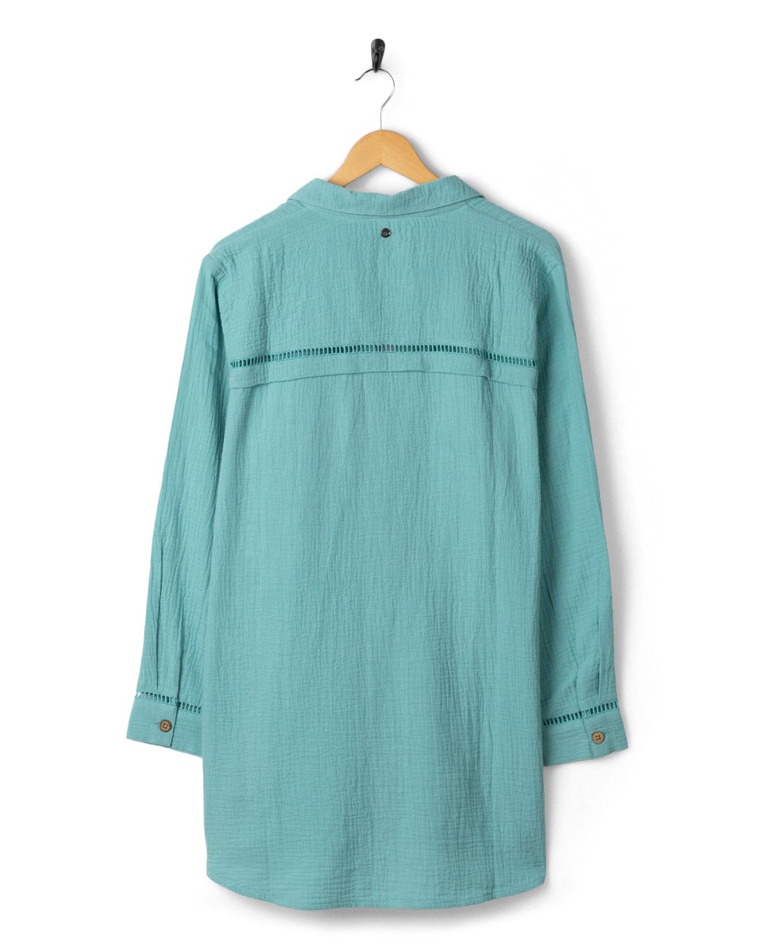 Calma Womens Oversized Beach Shirt in Blue