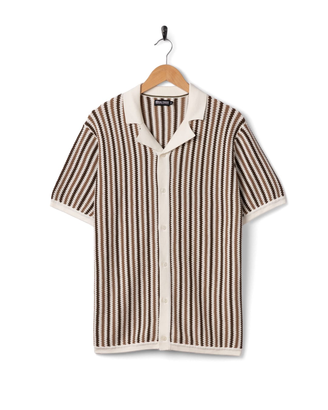 Dylan Mens Short Sleeve Shirt in Cream