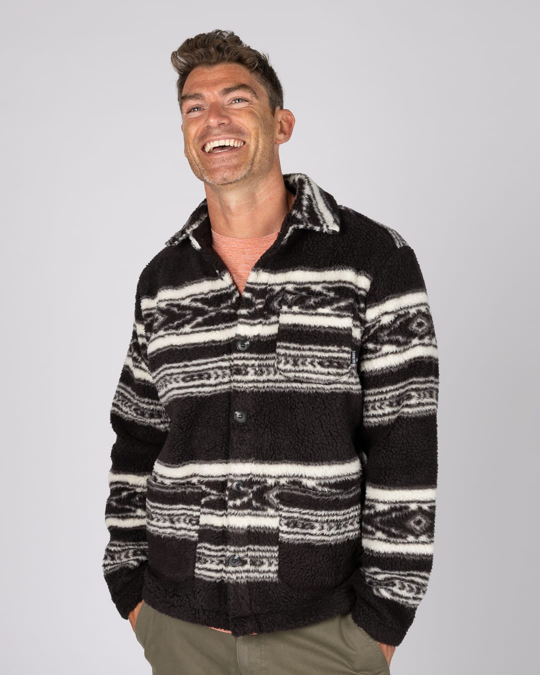 Sands Mens Sherpa Fleece in Grey