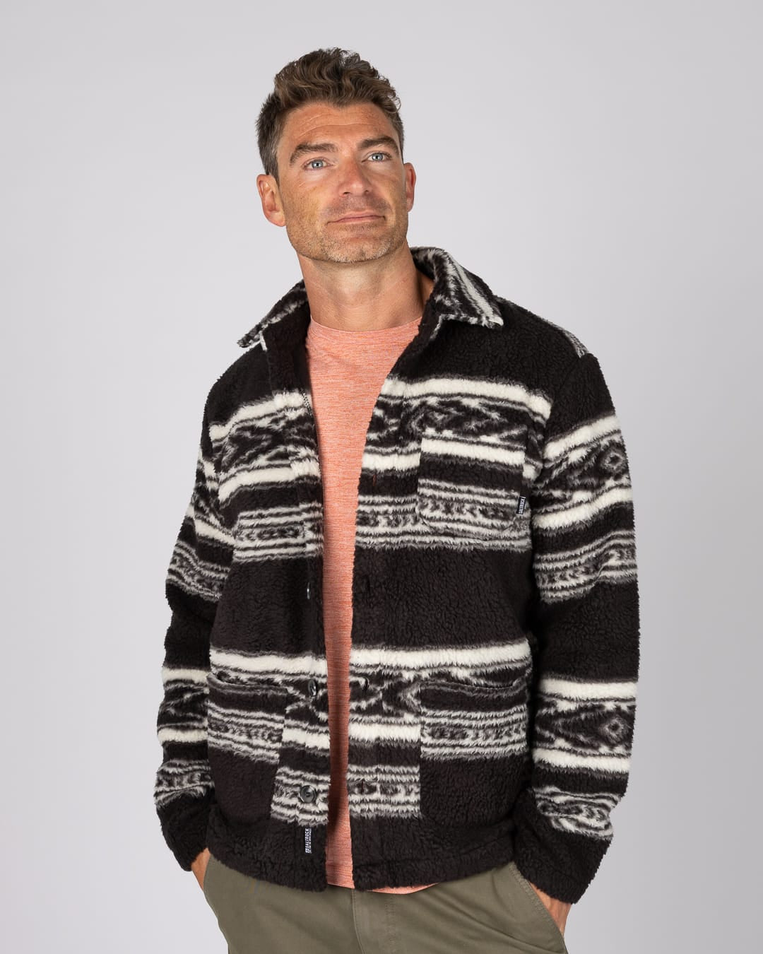 Sands Mens Sherpa Fleece in Grey