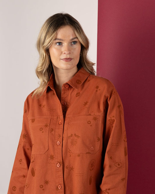 Spirit - Womens Long Sleeve Shirt - Orange