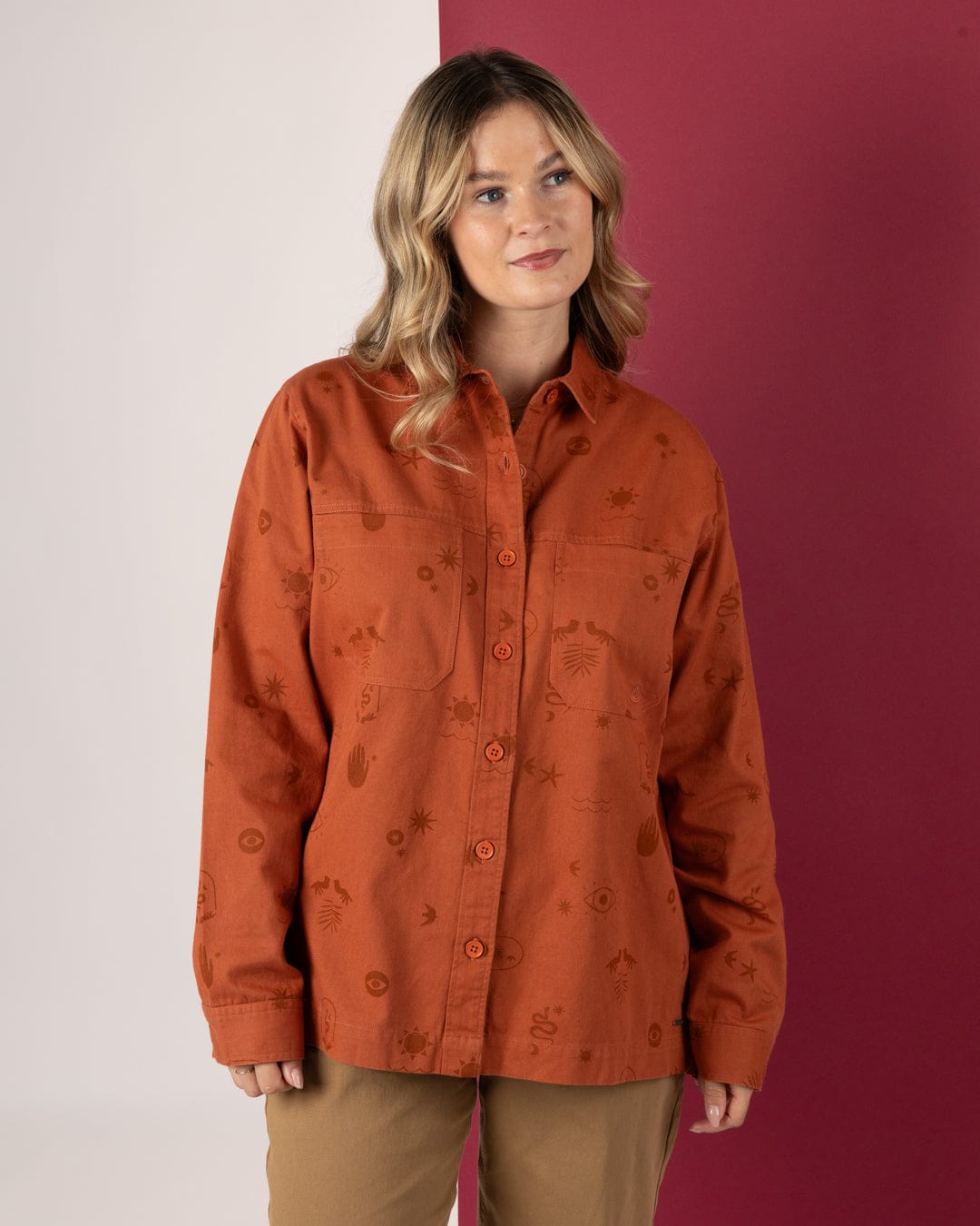 Spirit - Womens Long Sleeve Shirt - Orange