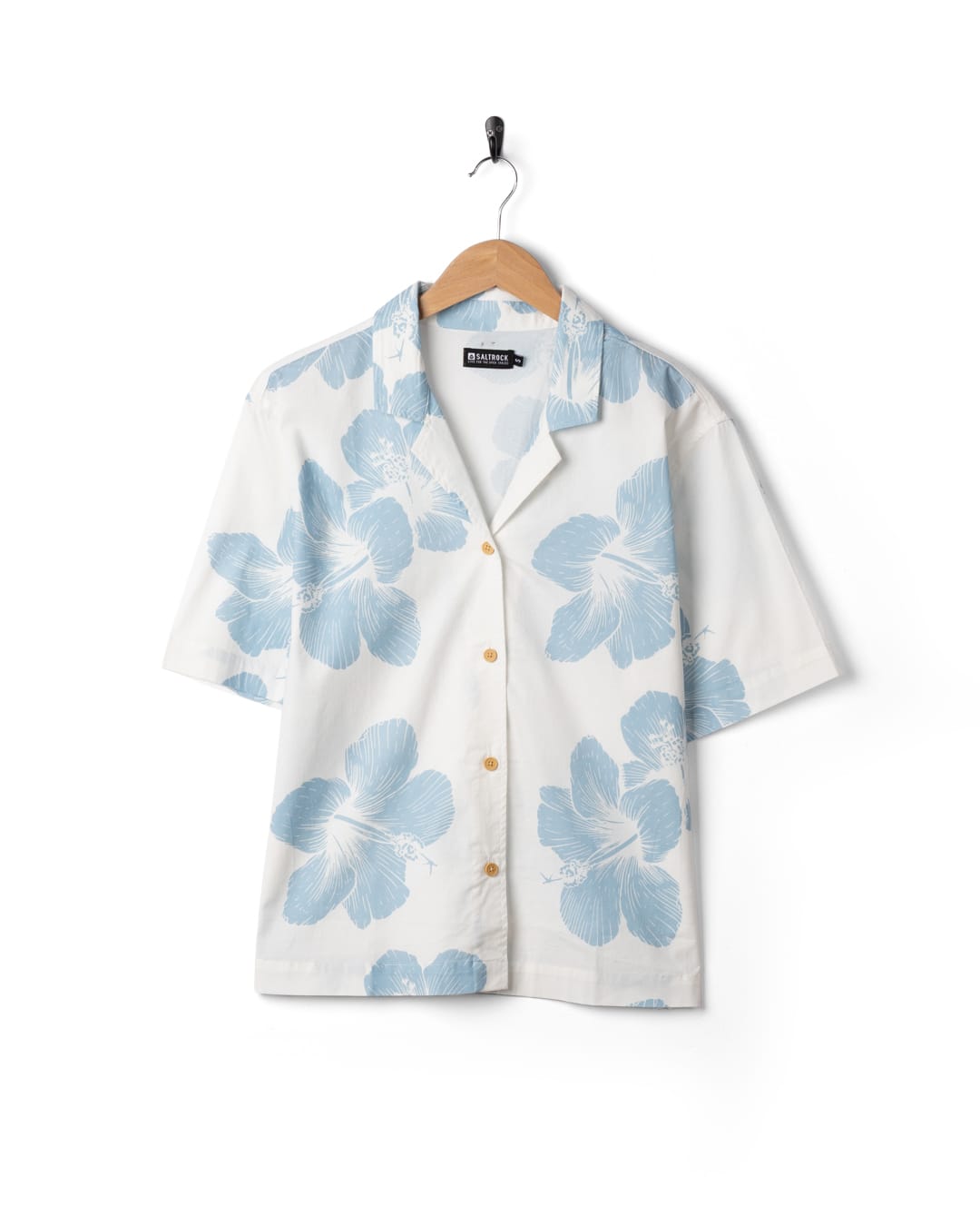 Mandaram Womens Short Sleeve Shirt in Cream