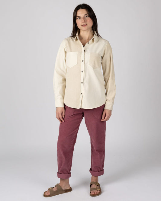 Liora Womens Cord Shirt in Cream