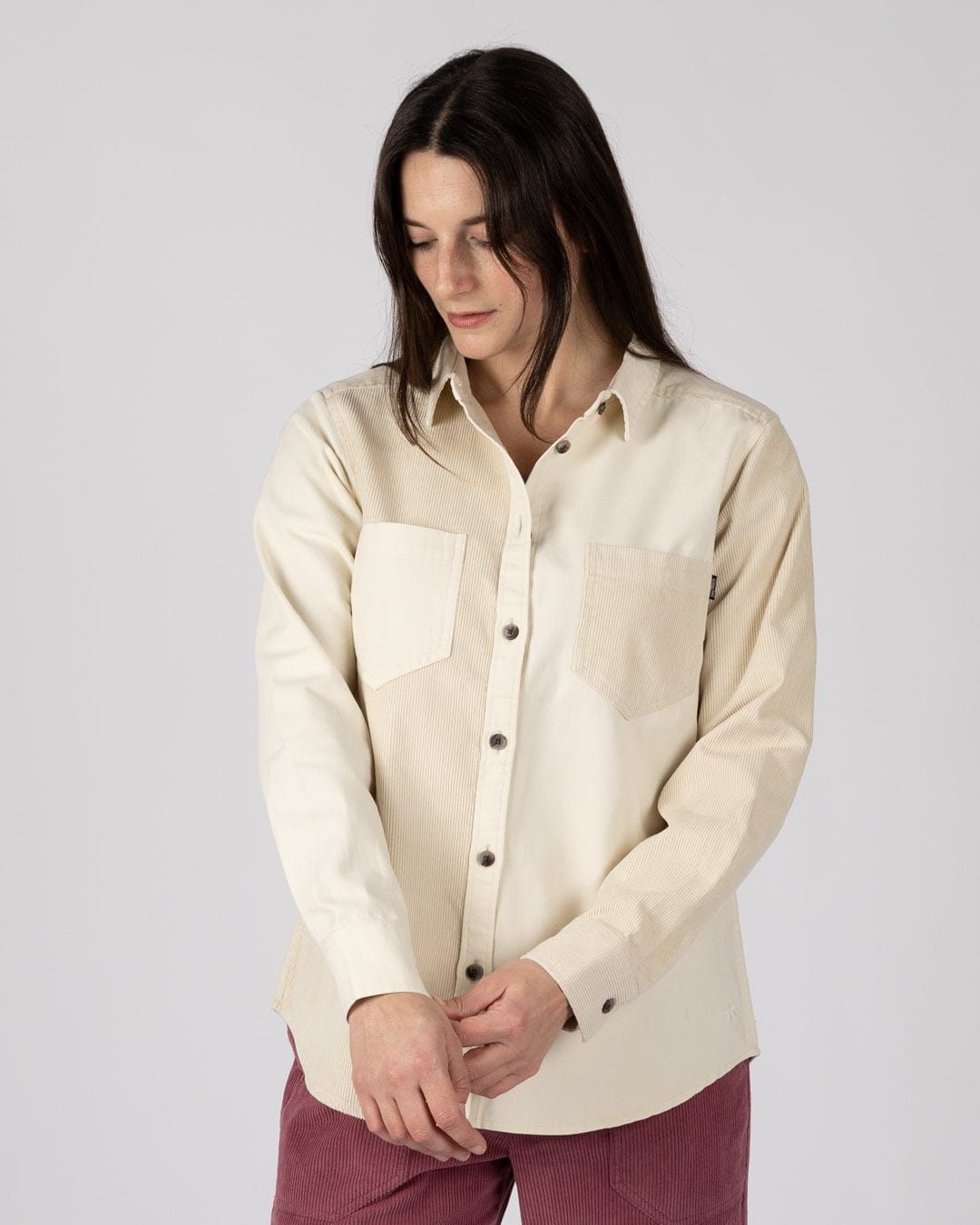 Liora Womens Cord Shirt in Cream