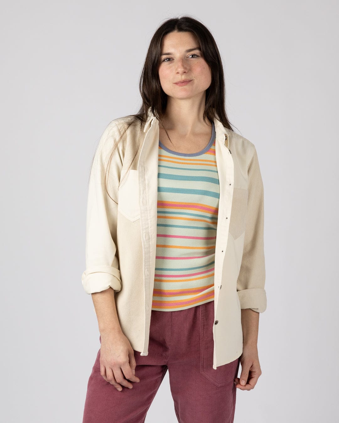 Liora Womens Cord Shirt in Cream