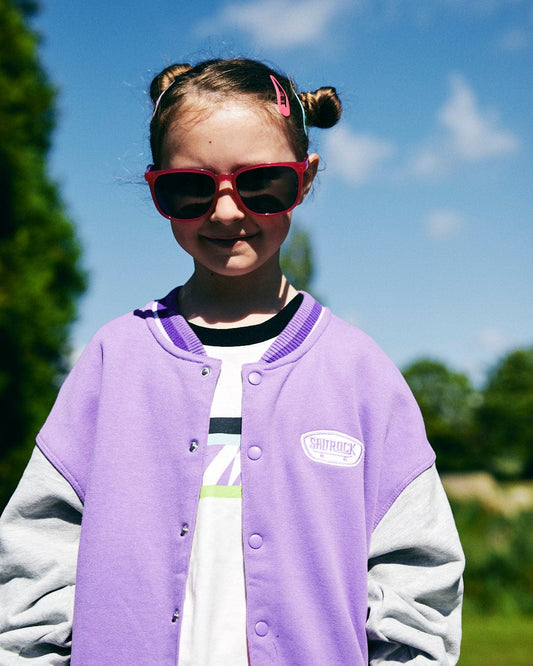 Krew - Recycled Kids Varsity Bomber Jacket - Purple