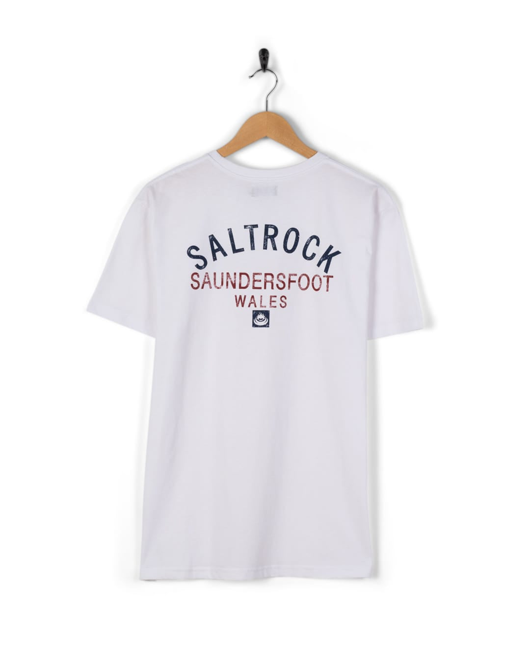 Saundersfoot Location Mens T-Shirt in White