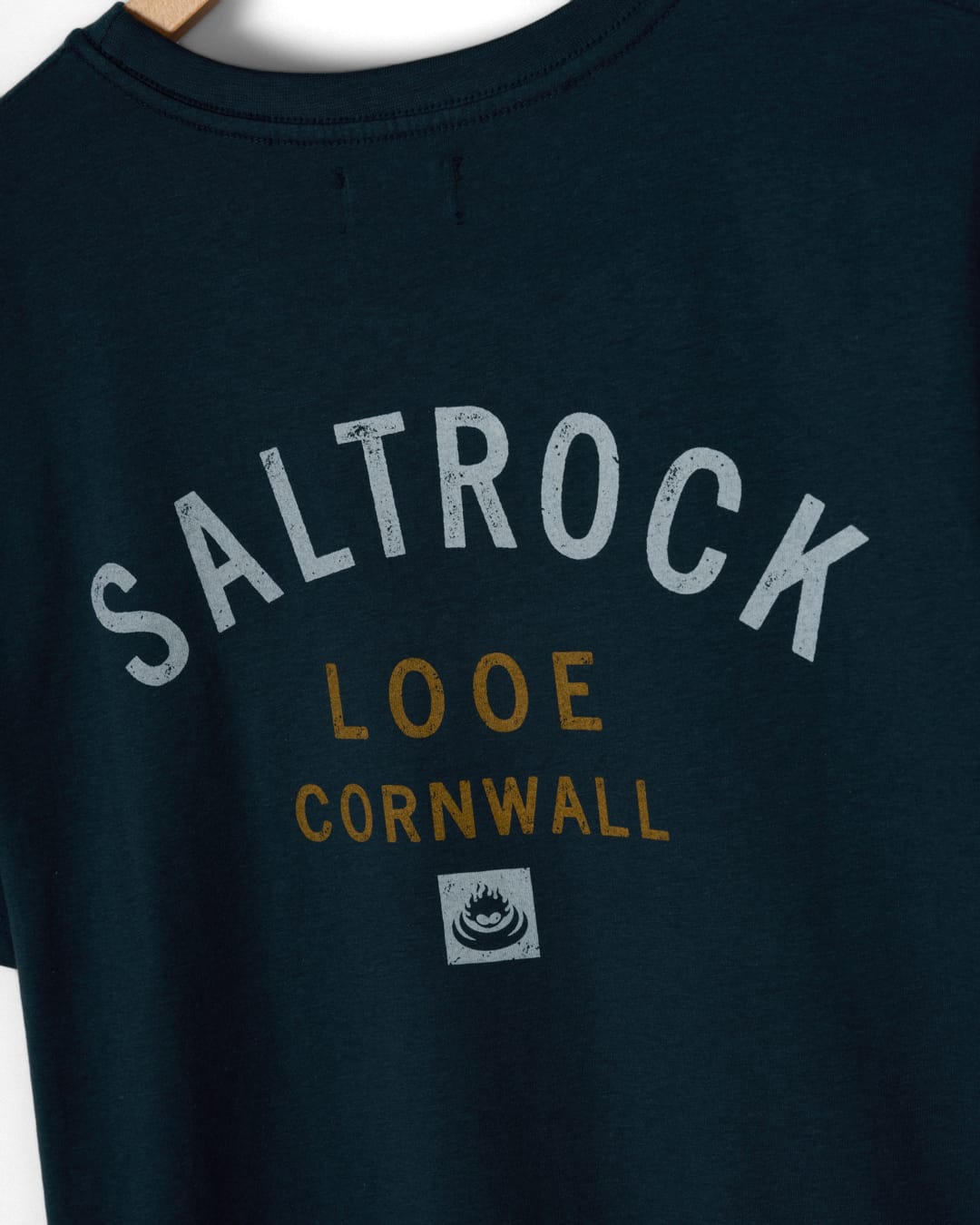 Looe Mens Location T-Shirt in Blue