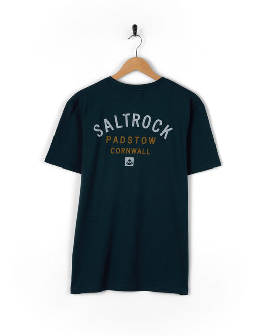 Padstow Location Mens T-Shirt in Blue