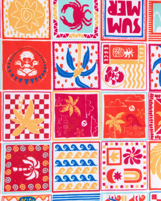 Tiles - Kids UPF Recycled Rashvest - Pink