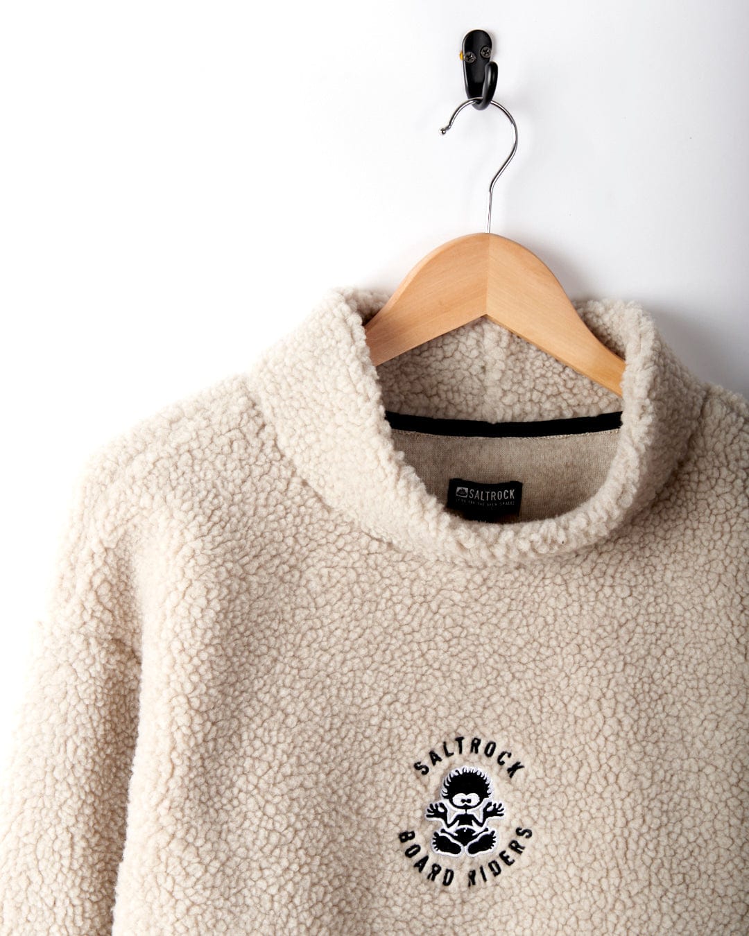 Tok Unisex Oversized Recycled Borg Fleece in Cream