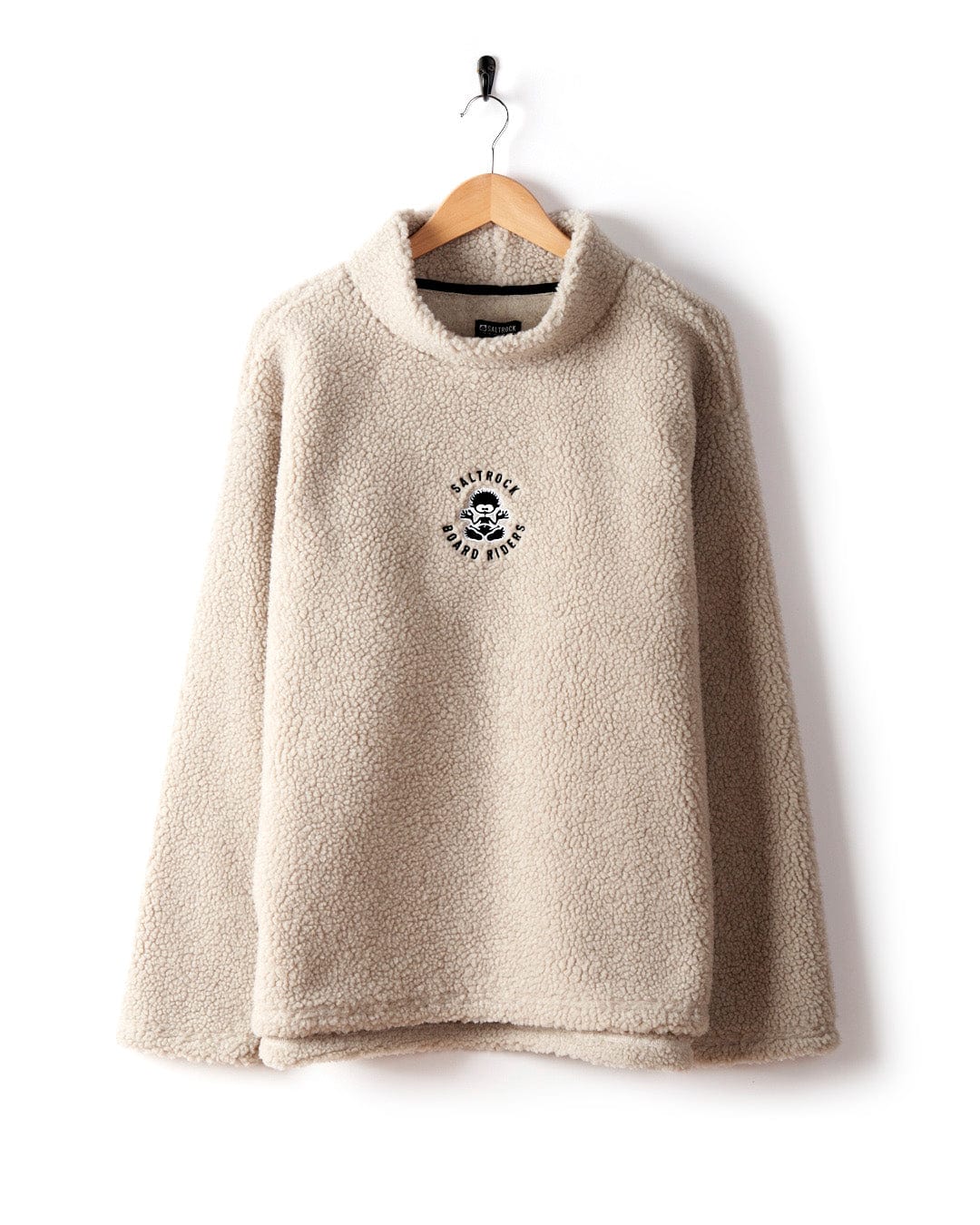 Tok Unisex Oversized Recycled Borg Fleece in Cream