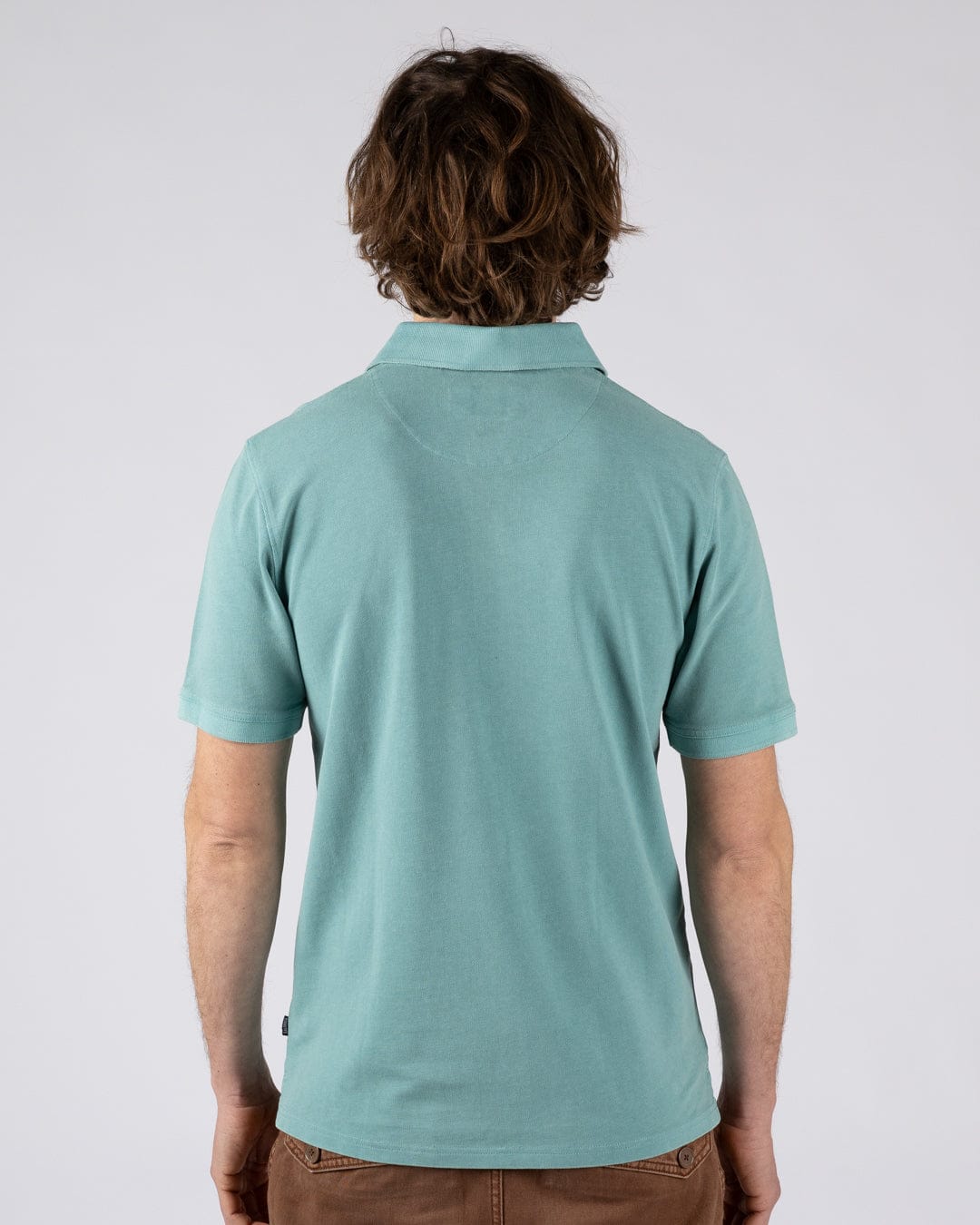 Seb Mens Short Sleeve Polo in Light Blue