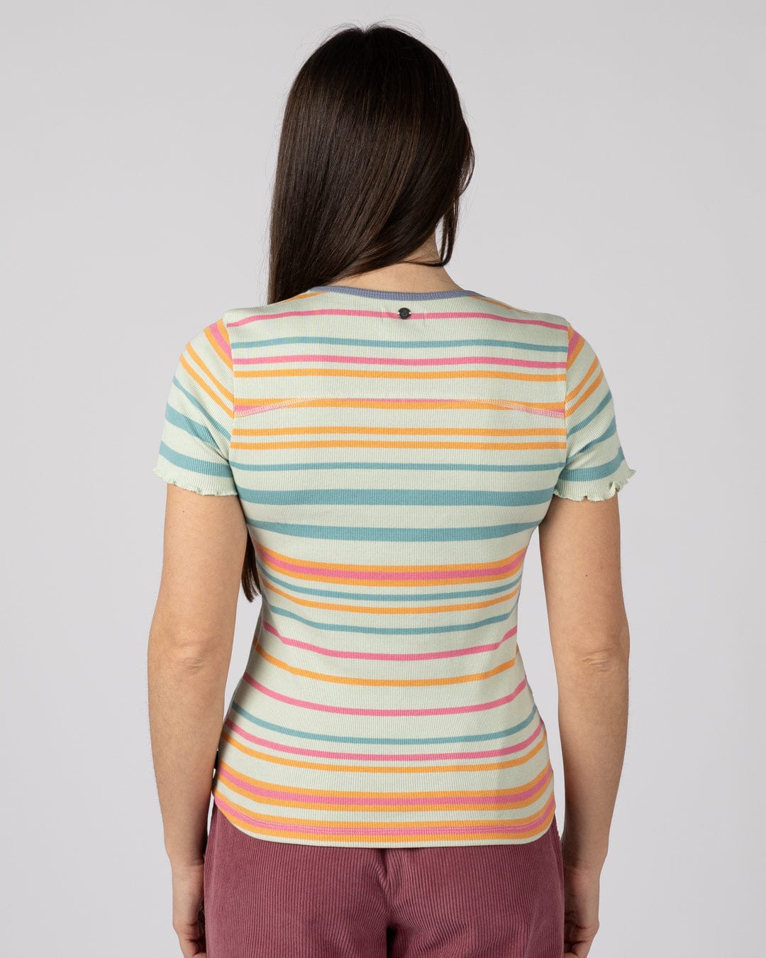 Lee - Womens Short Sleeve Stripe T-Shirt - Light Green