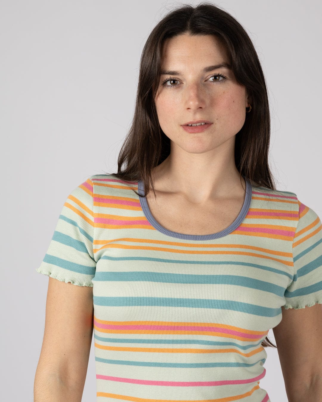 Lee - Womens Short Sleeve Stripe T-Shirt - Light Green