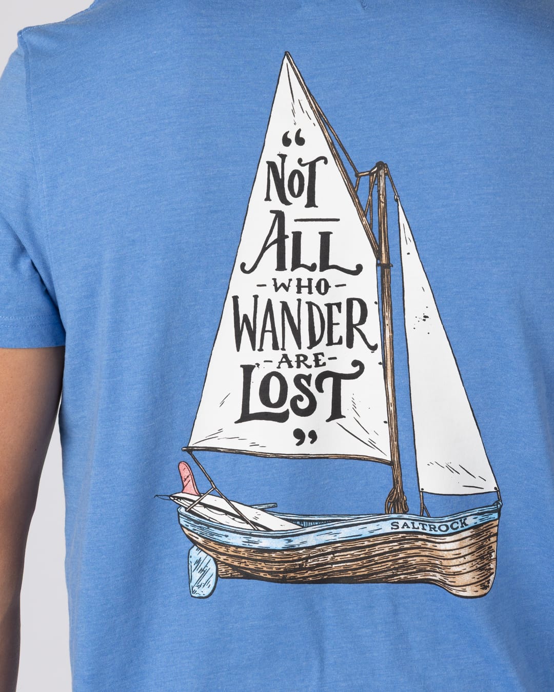 Lost Ships Short Sleeve T-Shirt in Bright Blue