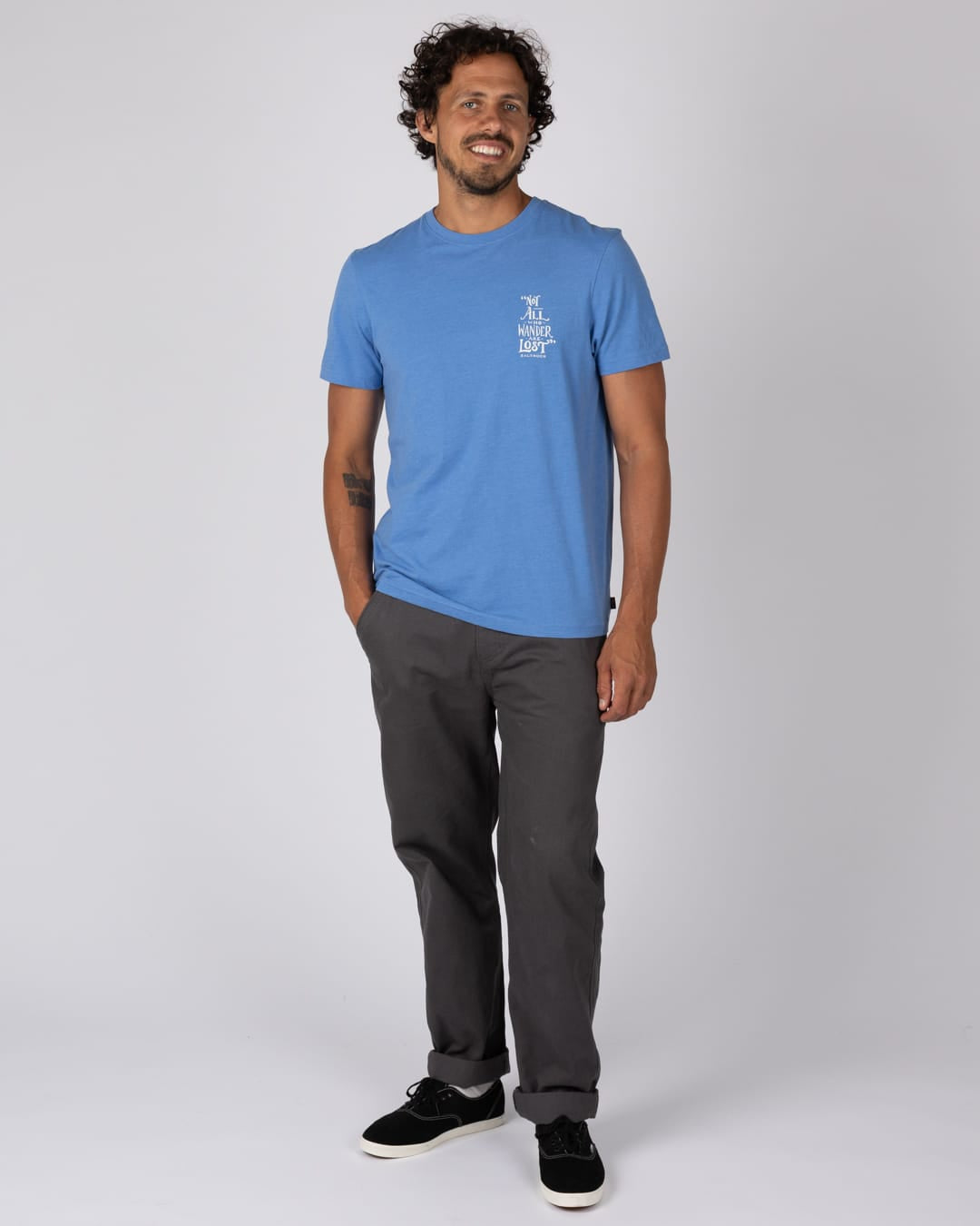 Lost Ships Short Sleeve T-Shirt in Bright Blue