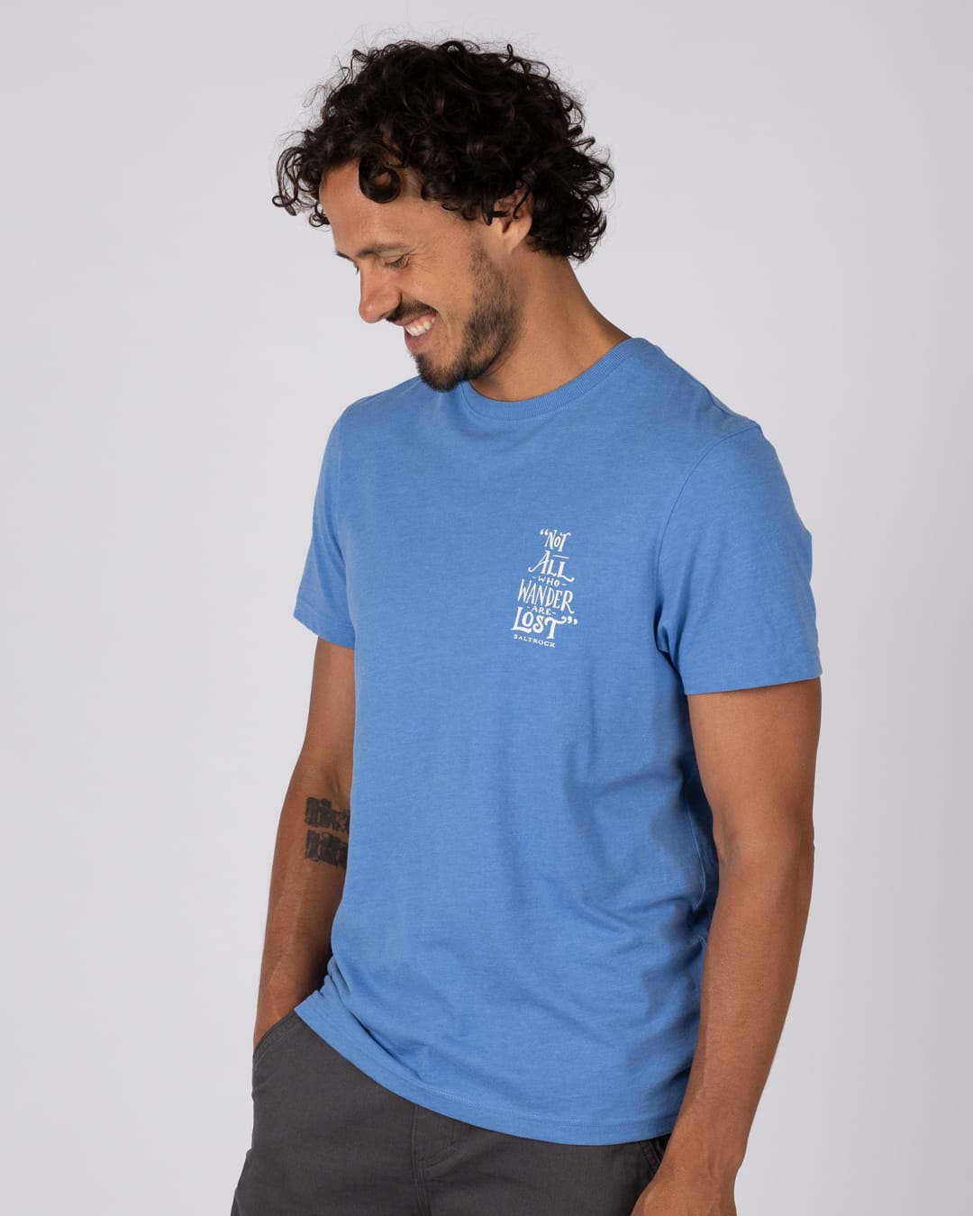 Lost Ships Short Sleeve T-Shirt in Bright Blue
