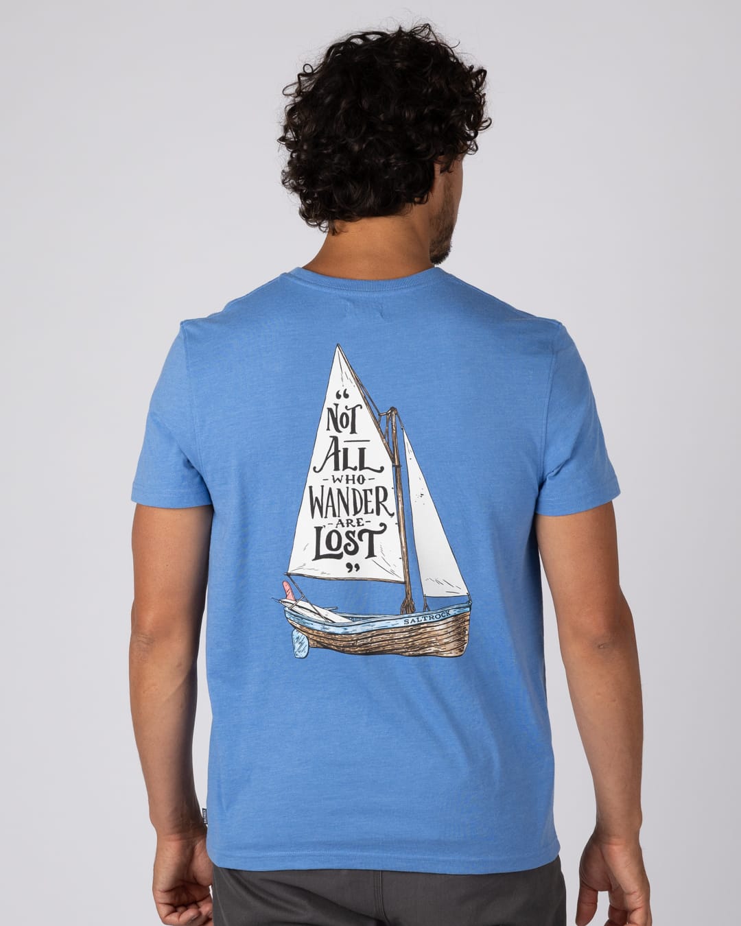 Lost Ships Short Sleeve T-Shirt in Bright Blue