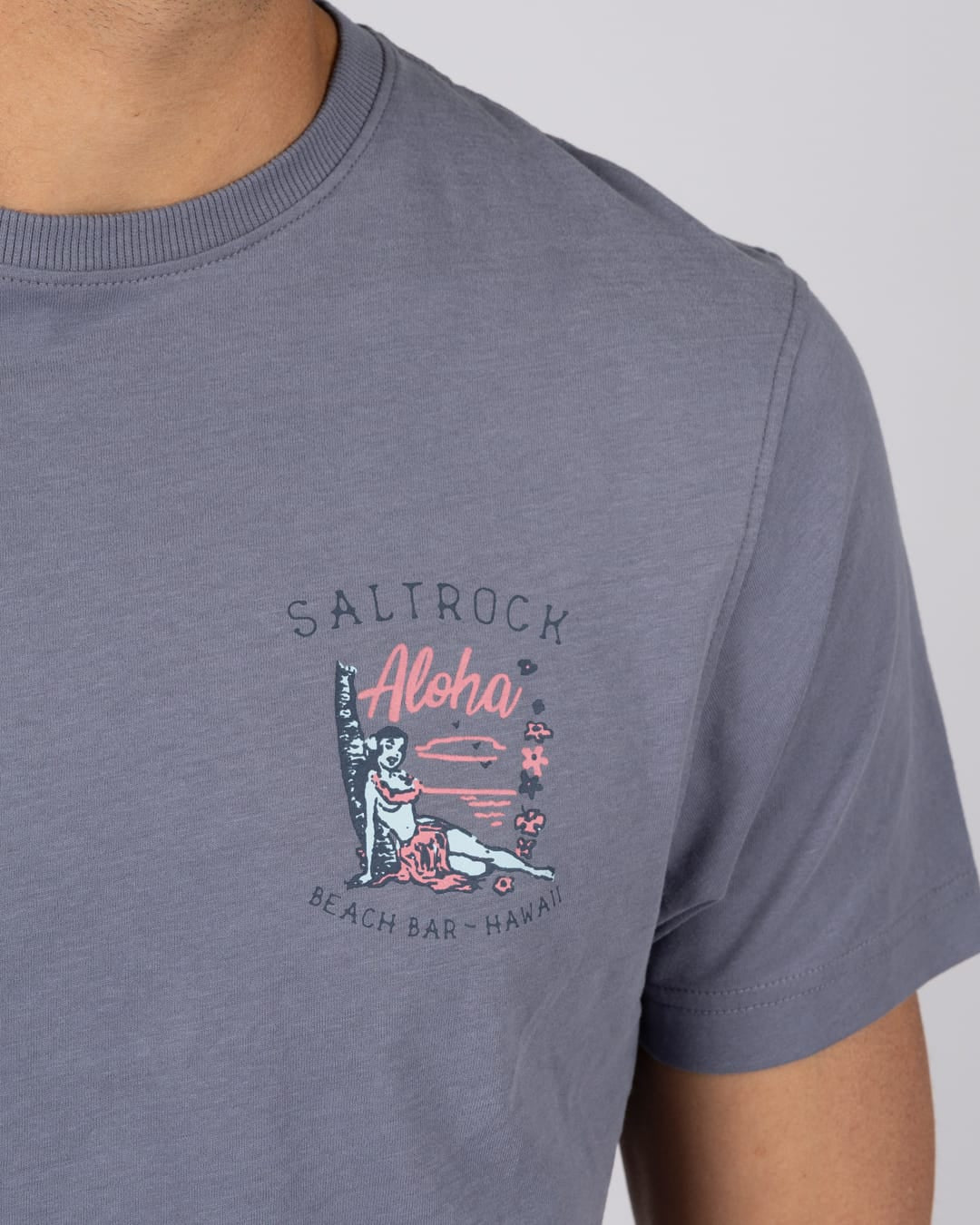 Beach Bar Mens Short Sleeve T-Shirt In Blue