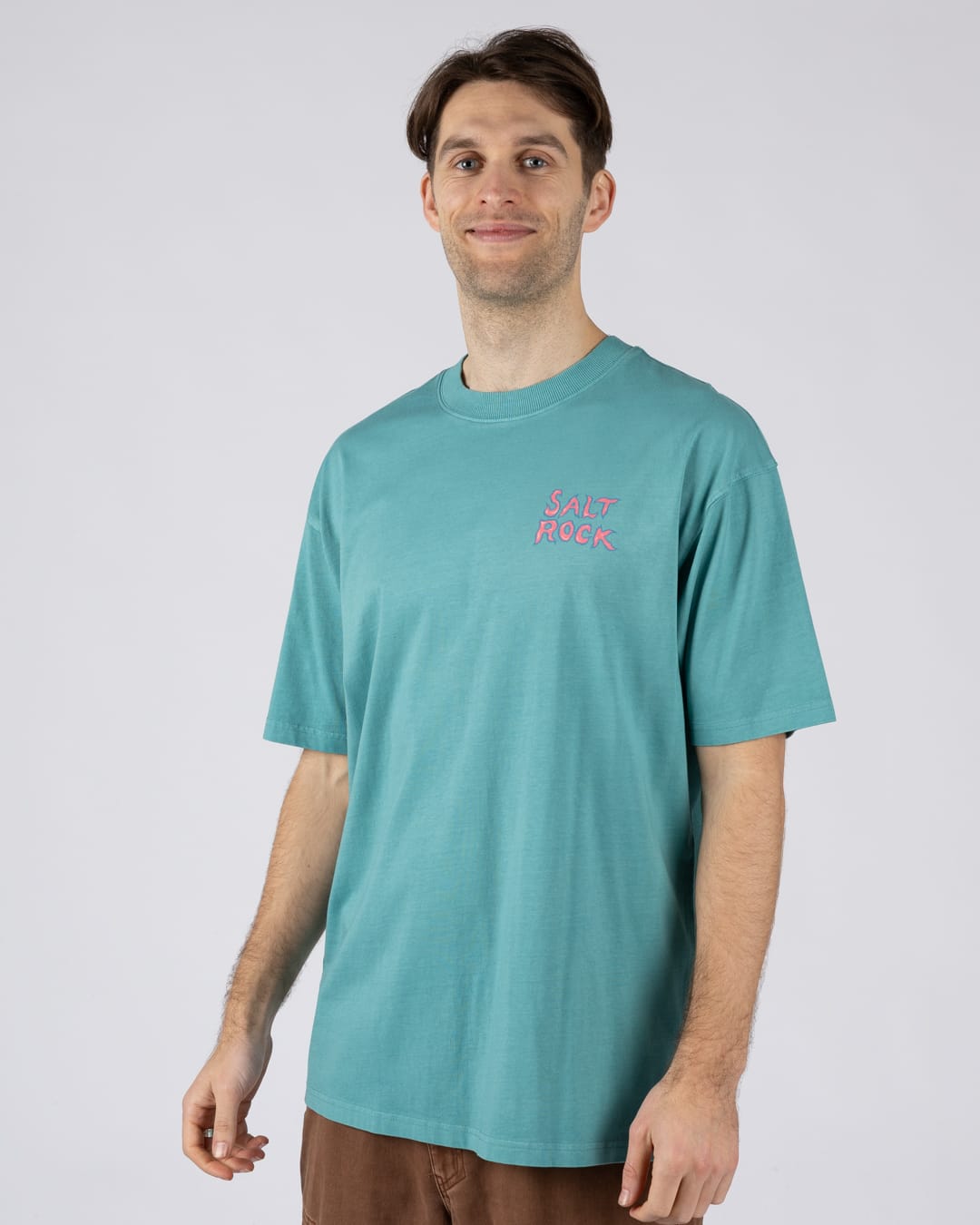 One More Wave Mens Oversized Short Sleeve T-Shirt in Blue