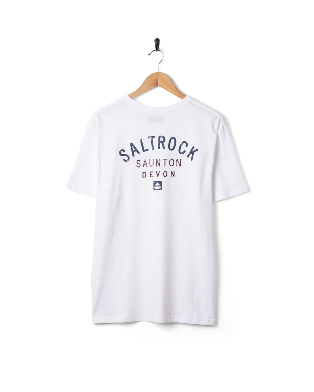 Saunton Mens Location T-Shirt in White