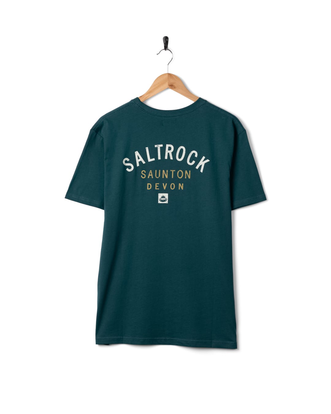 Saunton Mens Location T-Shirt in Teal