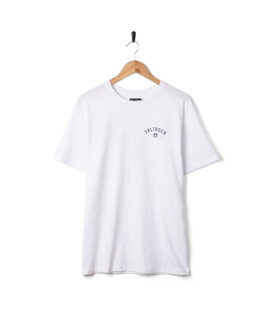 Saunton Mens Location T-Shirt in White
