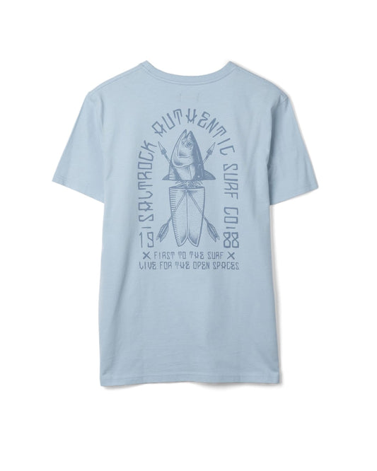 Chad Mens Short Sleeve T-Shirt in Light Blue