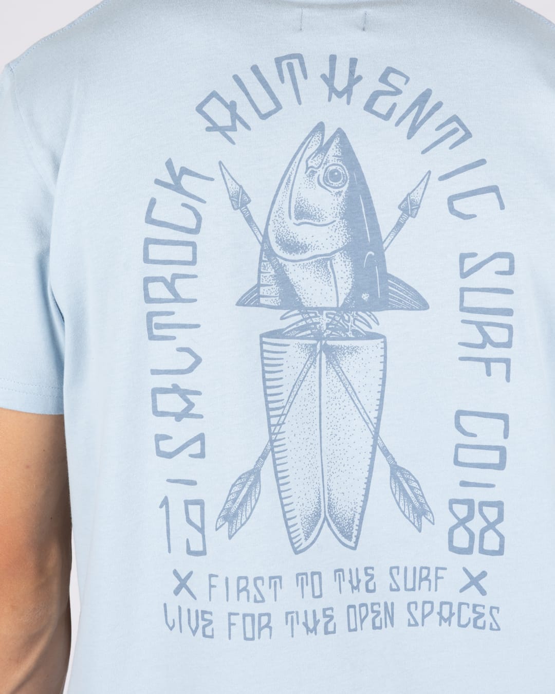 Chad Mens Short Sleeve T-Shirt in Light Blue