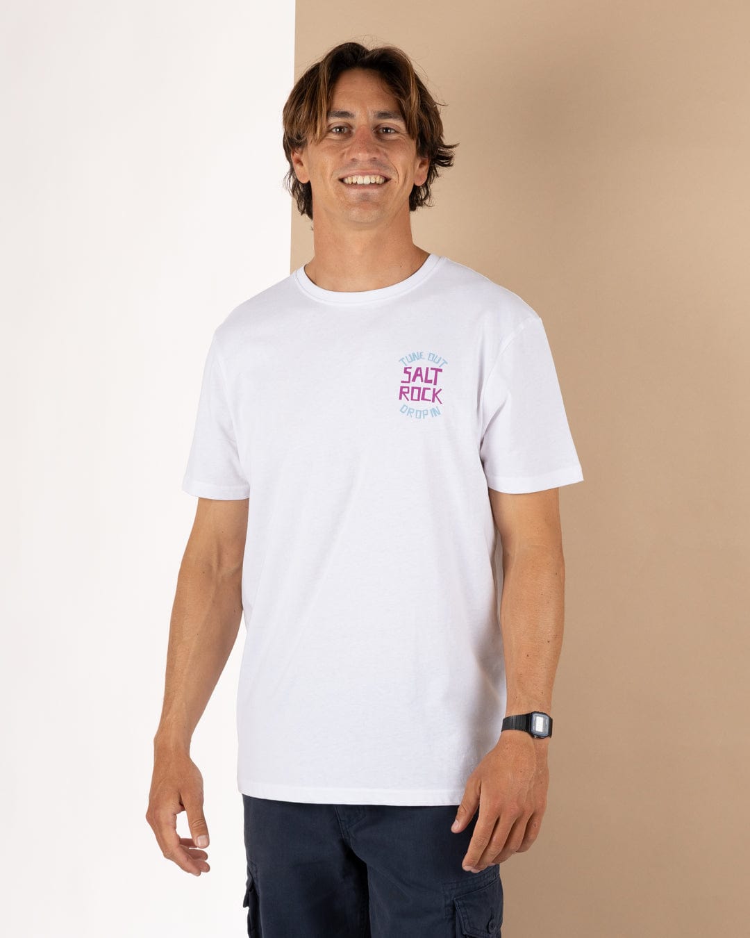 Tune Out - Mens Short Sleeve T-Shirt - White