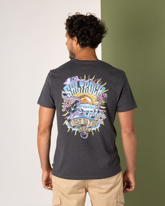 Octopus - Mens Short Sleeve T-Shirt - Grey