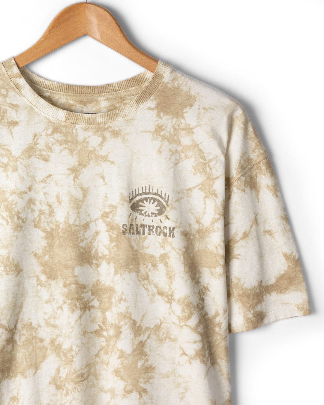 Block Icons - Mens Oversized Tie Dye T-Shirt - Cream
