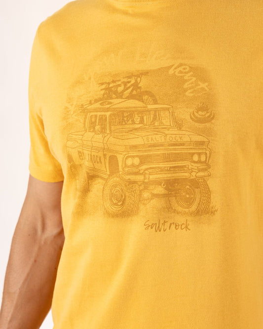 Axle Mens Short Sleeve T-Shirt in Yellow