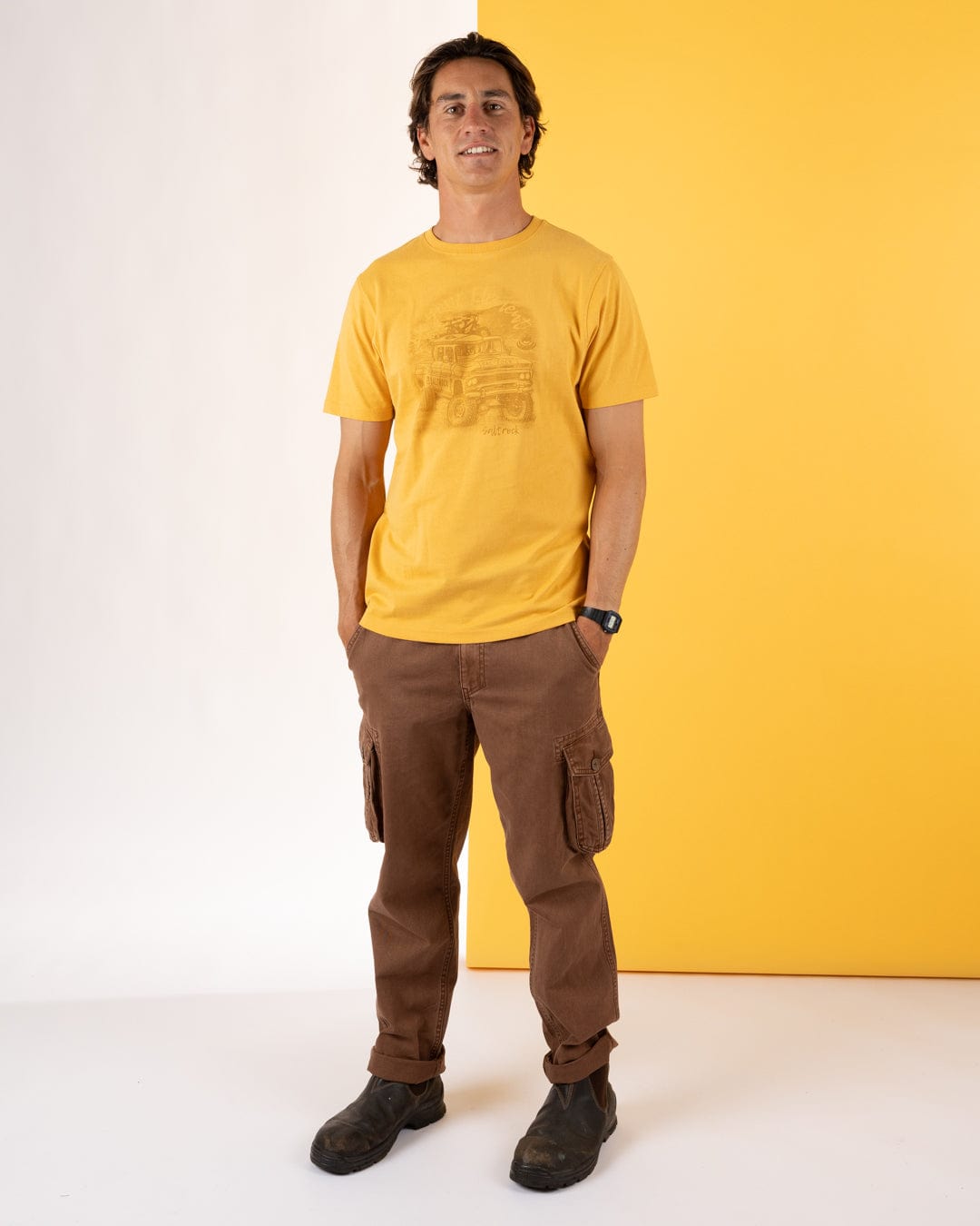 Axle - Mens Short Sleeve T-Shirt - Yellow