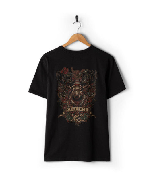 Stag Tattoo - Mens Short Sleeve T-Shirt - Black