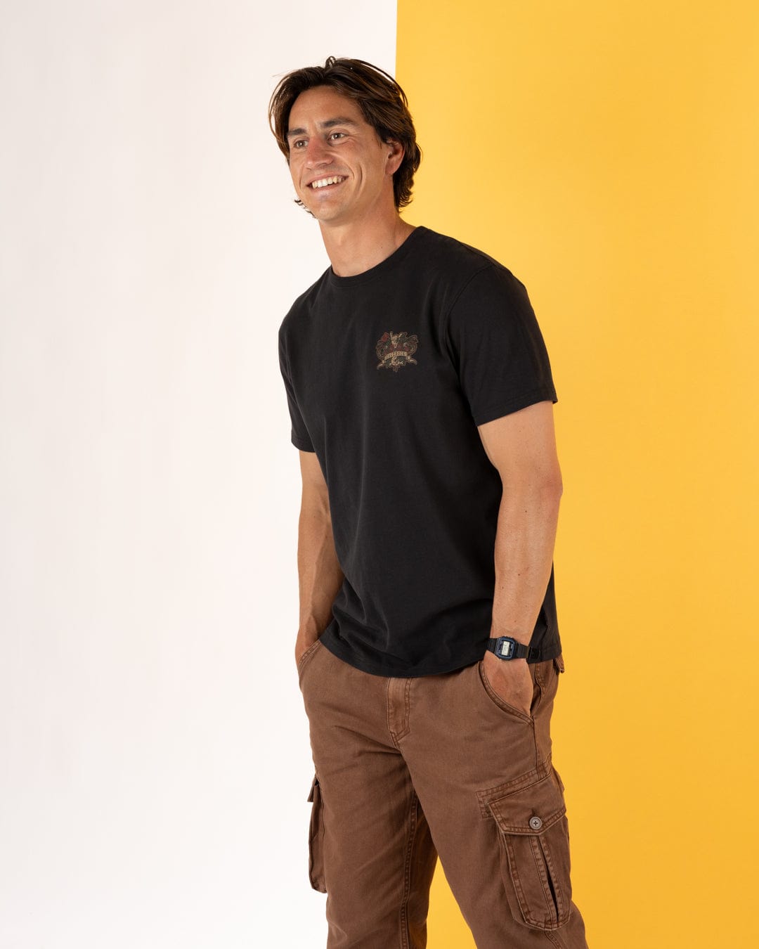 Stag Tattoo - Mens Short Sleeve T-Shirt - Black