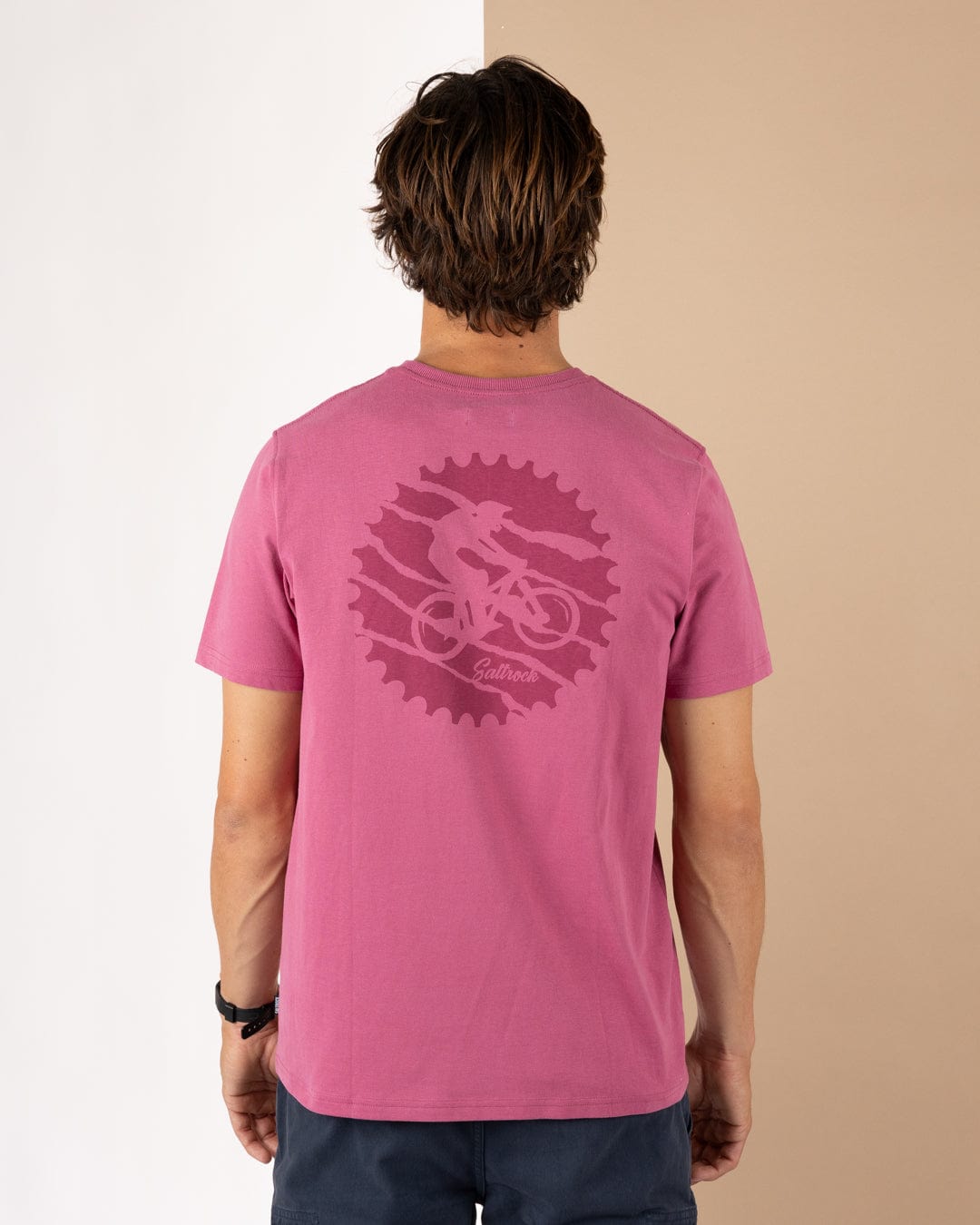 Mtb Tonal - Mens Short Sleeve T-Shirt - Pink
