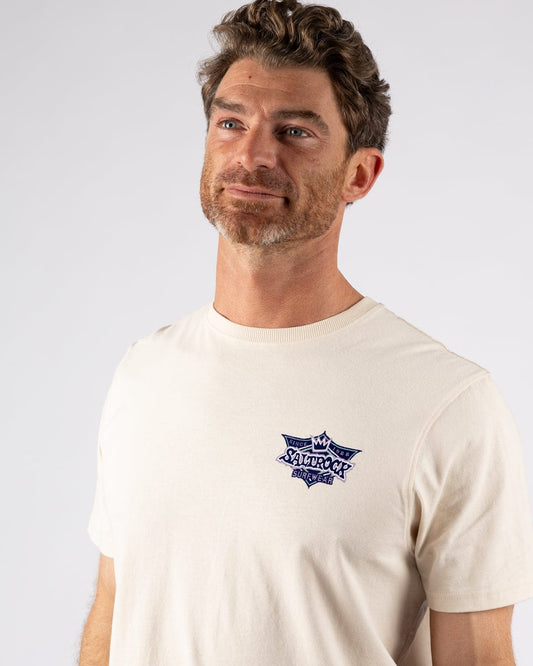 Heritage Shield - Mens Short Sleeve T-Shirt - Cream