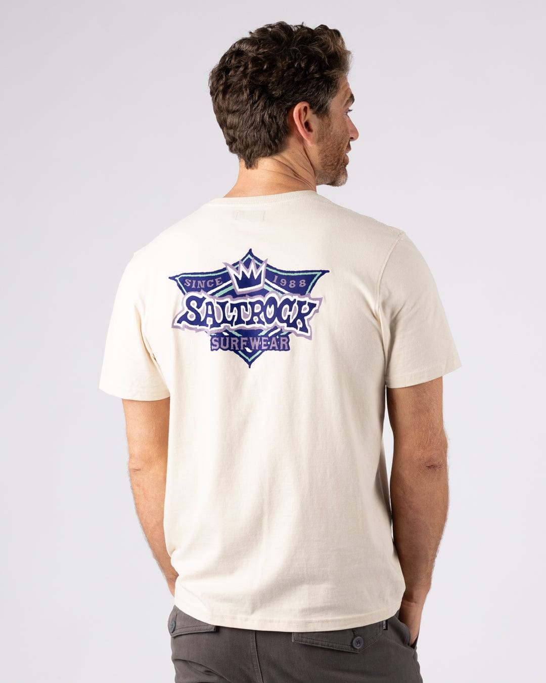 Heritage Shield - Mens Short Sleeve T-Shirt - Cream