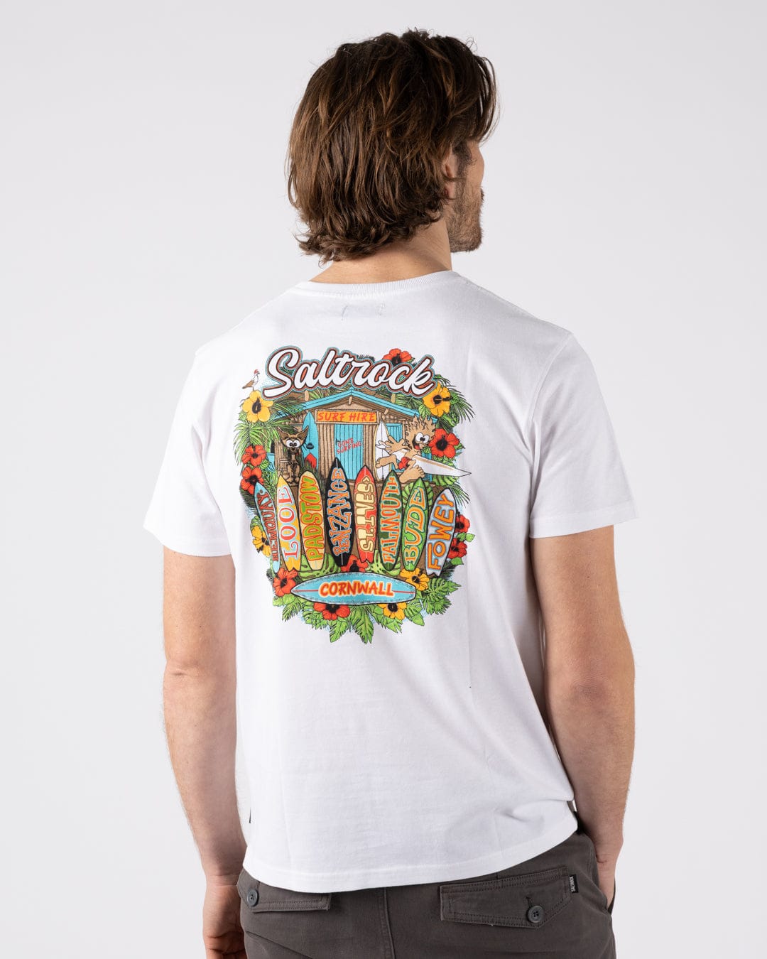 Surf Shack Cornwall - Mens T-Shirt - White