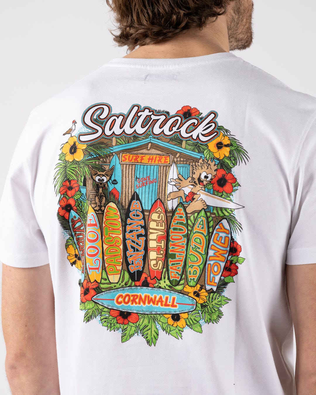 Surf Shack Cornwall - Mens T-Shirt - White