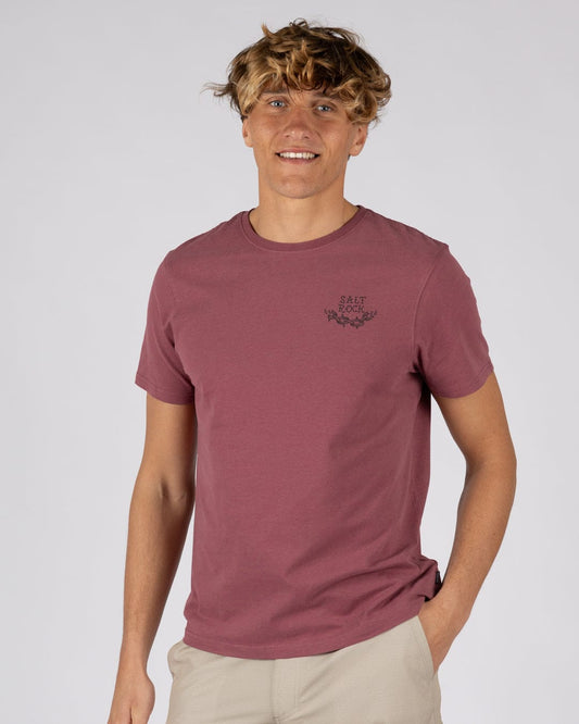 Yesterdays Youth - Mens Short Sleeve T-Shirt - Dark Pink