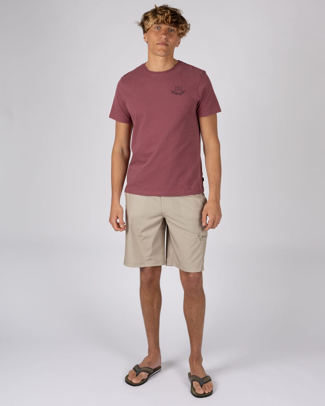 Yesterdays Youth - Mens Short Sleeve T-Shirt - Dark Pink